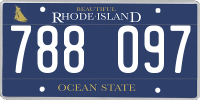 RI license plate 788097
