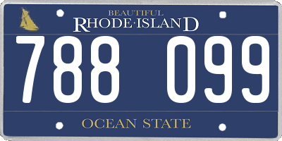 RI license plate 788099