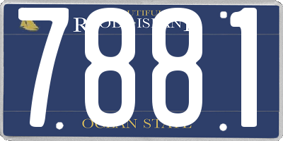 RI license plate 7881