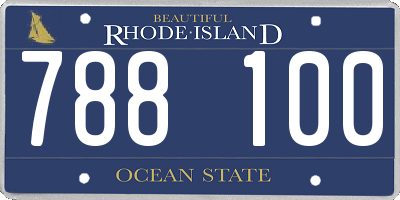 RI license plate 788100