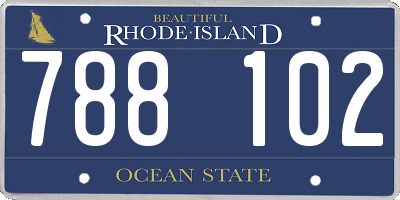 RI license plate 788102