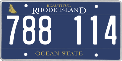 RI license plate 788114