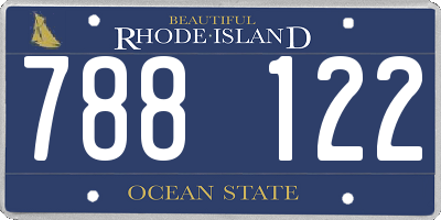 RI license plate 788122