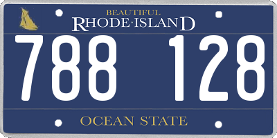 RI license plate 788128