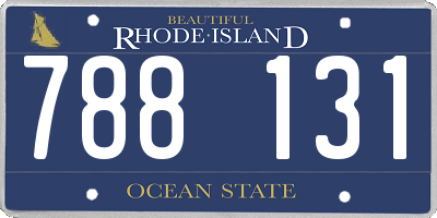 RI license plate 788131
