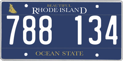 RI license plate 788134