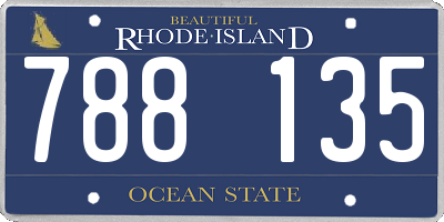 RI license plate 788135