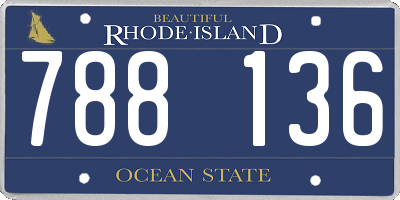 RI license plate 788136