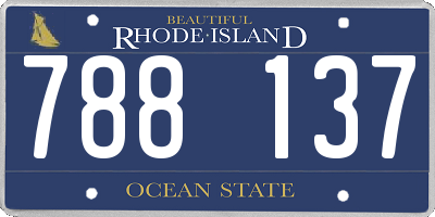 RI license plate 788137