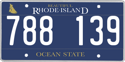 RI license plate 788139