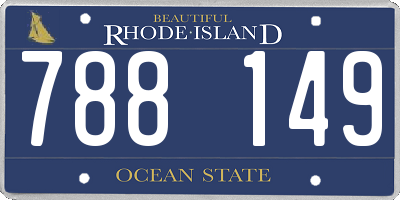 RI license plate 788149