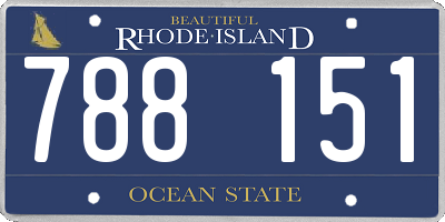 RI license plate 788151