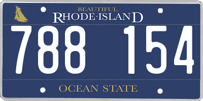 RI license plate 788154