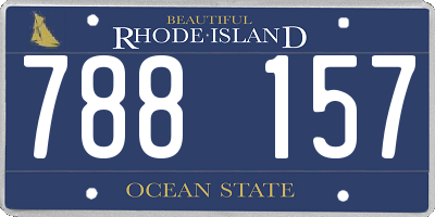 RI license plate 788157