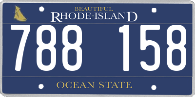 RI license plate 788158