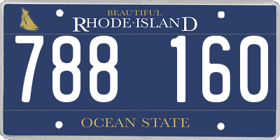 RI license plate 788160