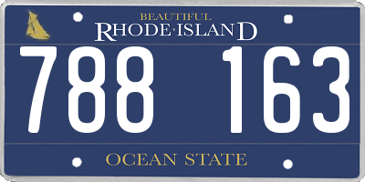 RI license plate 788163