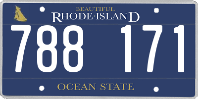 RI license plate 788171