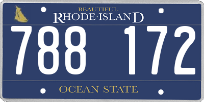 RI license plate 788172