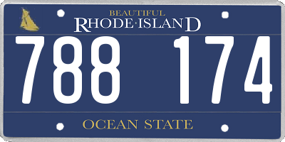 RI license plate 788174