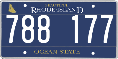 RI license plate 788177