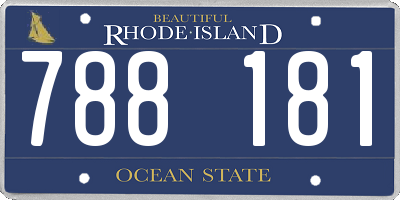 RI license plate 788181