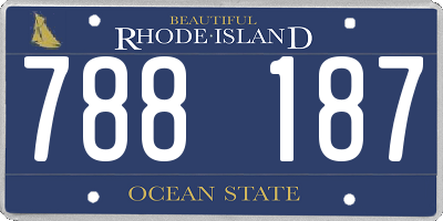 RI license plate 788187