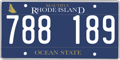 RI license plate 788189