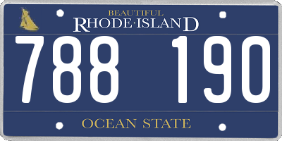 RI license plate 788190