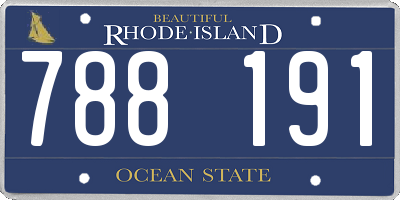 RI license plate 788191