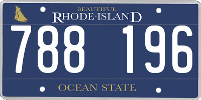 RI license plate 788196
