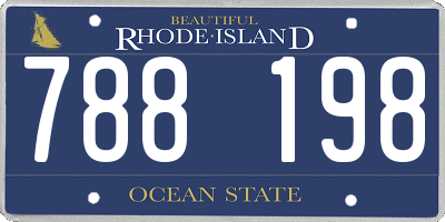 RI license plate 788198