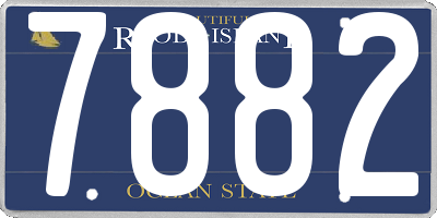 RI license plate 7882