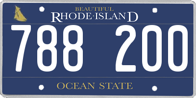 RI license plate 788200