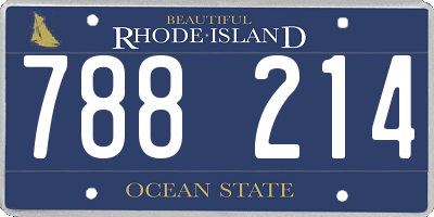 RI license plate 788214
