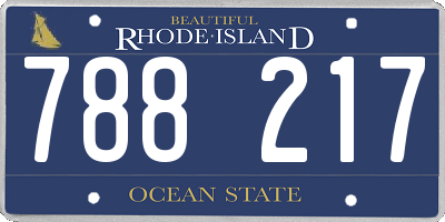 RI license plate 788217