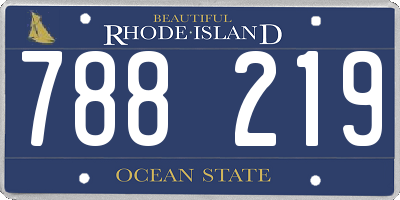 RI license plate 788219