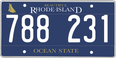 RI license plate 788231