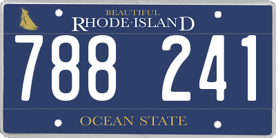 RI license plate 788241