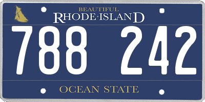 RI license plate 788242