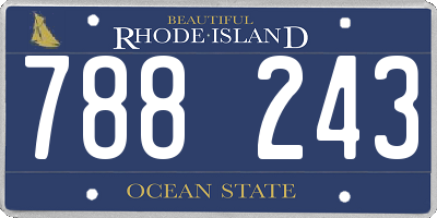 RI license plate 788243