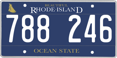 RI license plate 788246