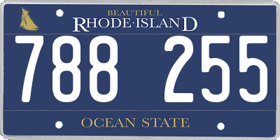 RI license plate 788255