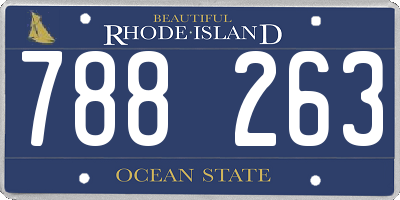 RI license plate 788263