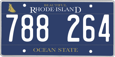 RI license plate 788264