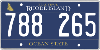 RI license plate 788265