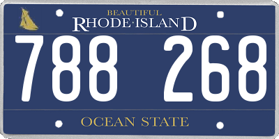 RI license plate 788268