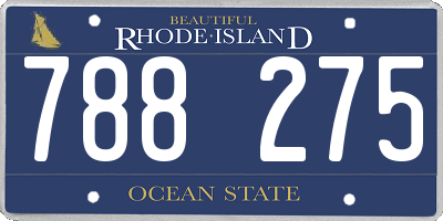 RI license plate 788275