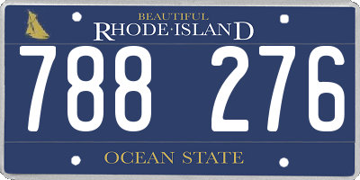 RI license plate 788276