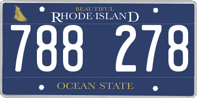 RI license plate 788278